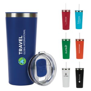 Custom Bergen 24 oz. Steel/100% Recycled PP Liner Travel Tumbler
