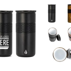 Custom Elemental® Artisan Ceramic 16oz Stainless Steel Tumbler with Ceramic Lid