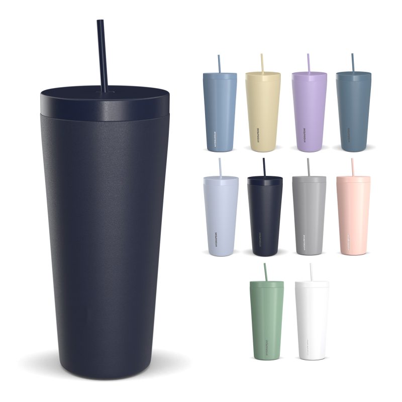 Custom HYDRAPEAK 25oz Traveler Tumbler with Handle and Straw Lid - 1
