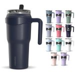 Custom HYDRAPEAK 40oz Roadster Tumbler with Handle and Straw Lid - 1