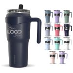 Custom HYDRAPEAK 40oz Roadster Tumbler with Handle and Straw Lid
