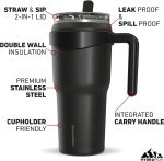 Custom HYDRAPEAK 40oz Roadster Tumbler with Handle and Straw Lid - 2