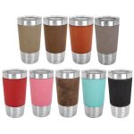 Custom 20 oz Leatherette Polar Camel Metal Tumbler - 1