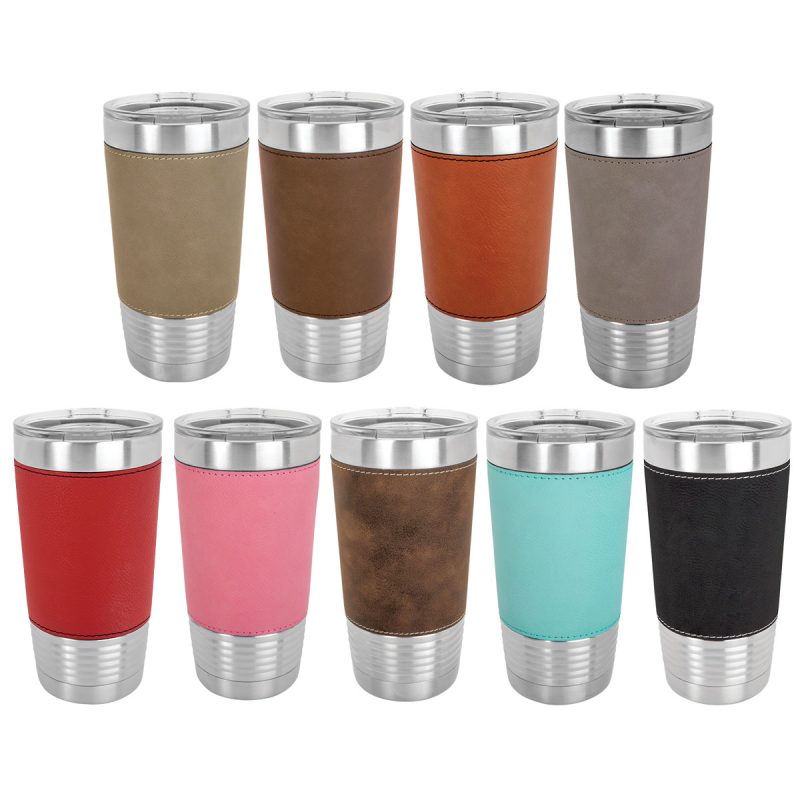Custom 20 oz Leatherette Polar Camel Metal Tumbler - 1