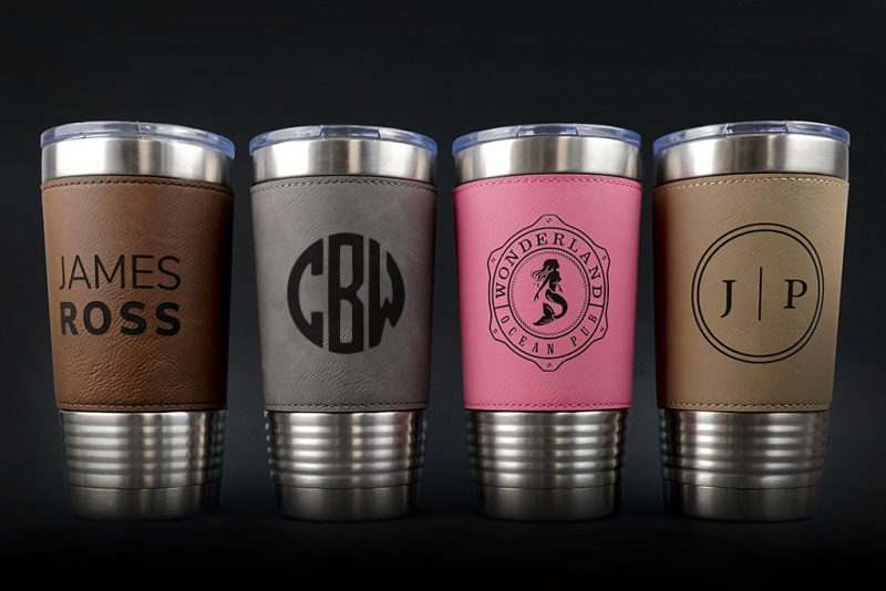 Custom 20 oz Leatherette Polar Camel Metal Tumbler - 2