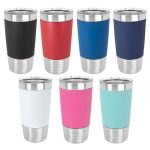 Custom 20 oz Silicone Grip Polar Camel Metal Tumbler - 1