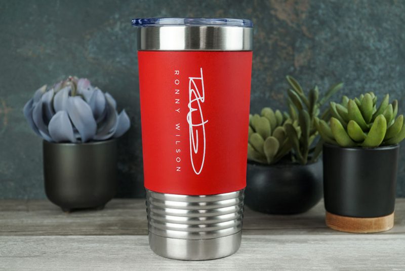 Custom 20 oz Silicone Grip Polar Camel Metal Tumbler - 3