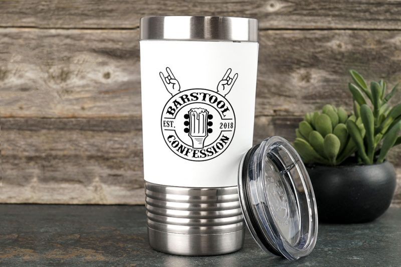 Custom 20 oz Silicone Grip Polar Camel Metal Tumbler - 4