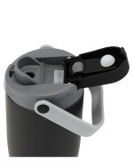 Custom 30 oz Lily Recycled Stainless Steel Vacuum Tumbler with Flip Straw and Top Handle - 1