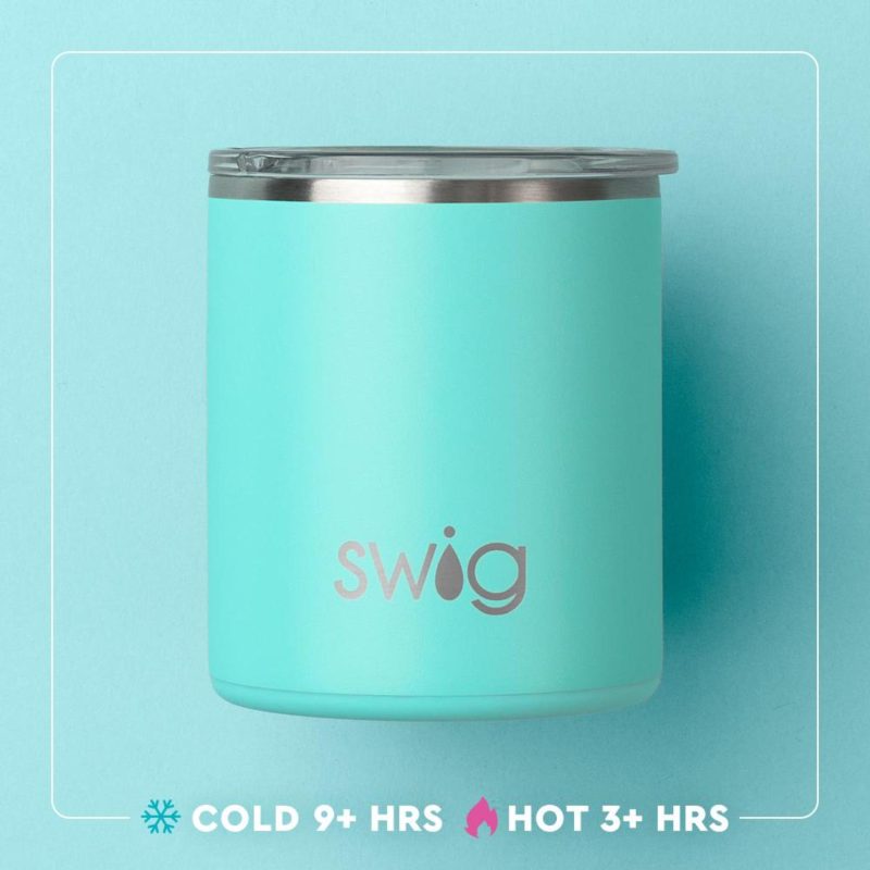 Custom 12 oz SWIG® Golf Ball Stainless Steel Insulated Lowball Tumbler - 3