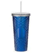 Custom 22 oz Sparkle Straw Tumbler - 1