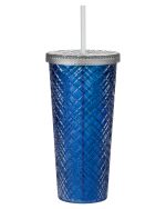 Custom 22 oz Sparkle Straw Tumbler - 2