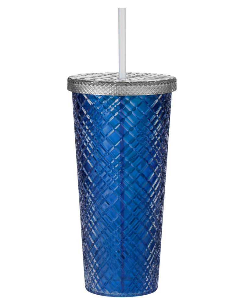 Custom 22 oz Sparkle Straw Tumbler - 2