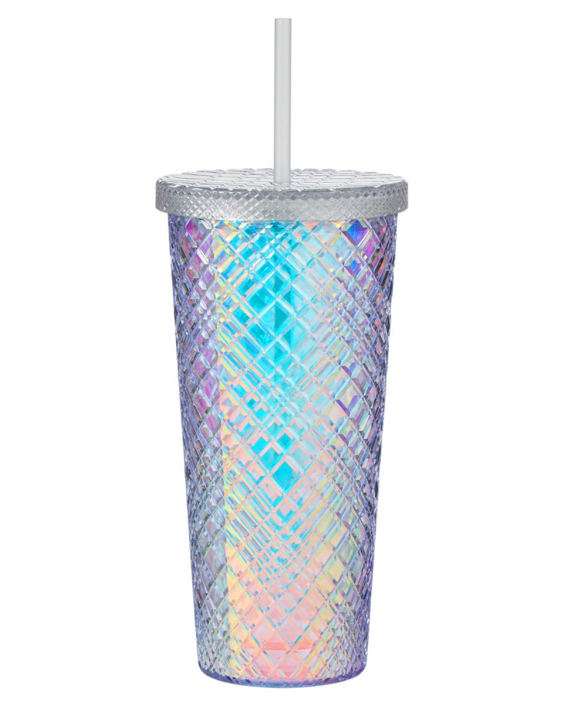 Custom 22 oz Sparkle Straw Tumbler - 3