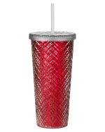 Custom 22 oz Sparkle Straw Tumbler - 6