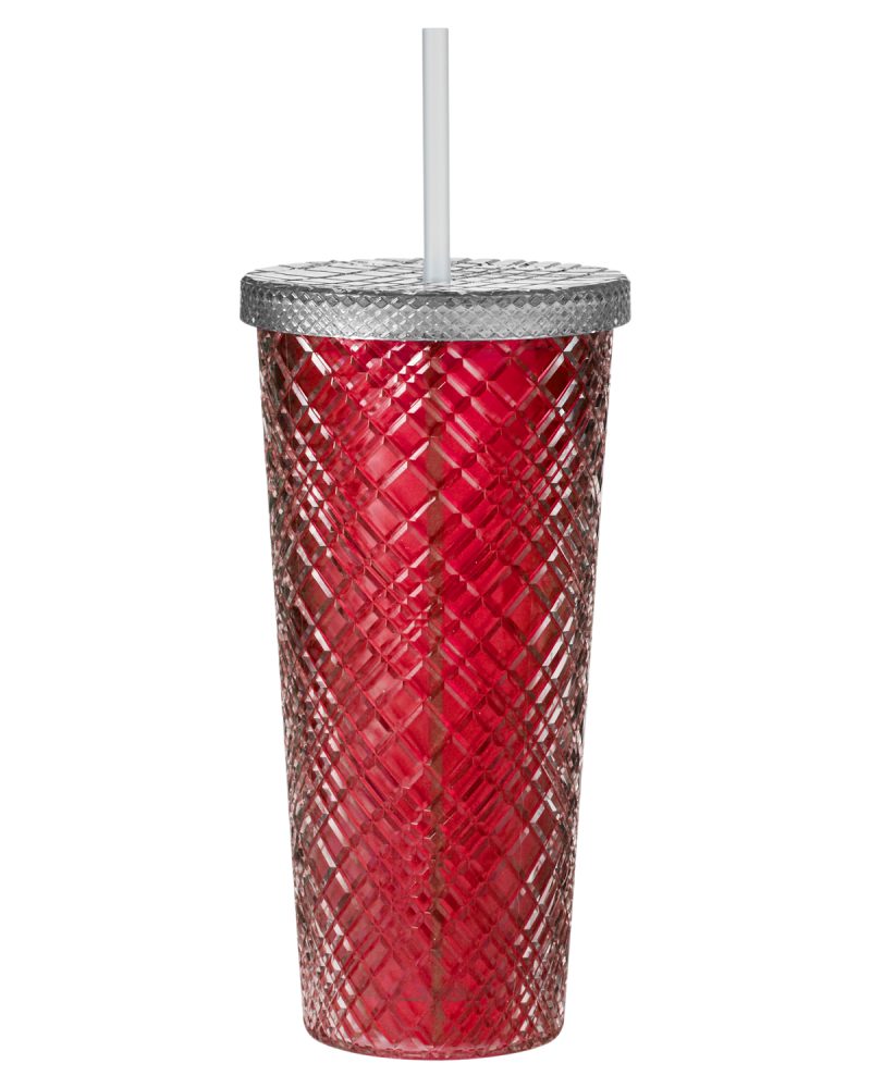 Custom 22 oz Sparkle Straw Tumbler - 6