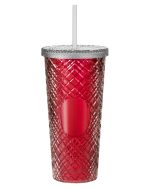 Custom 22 oz Sparkle Straw Tumbler - 7