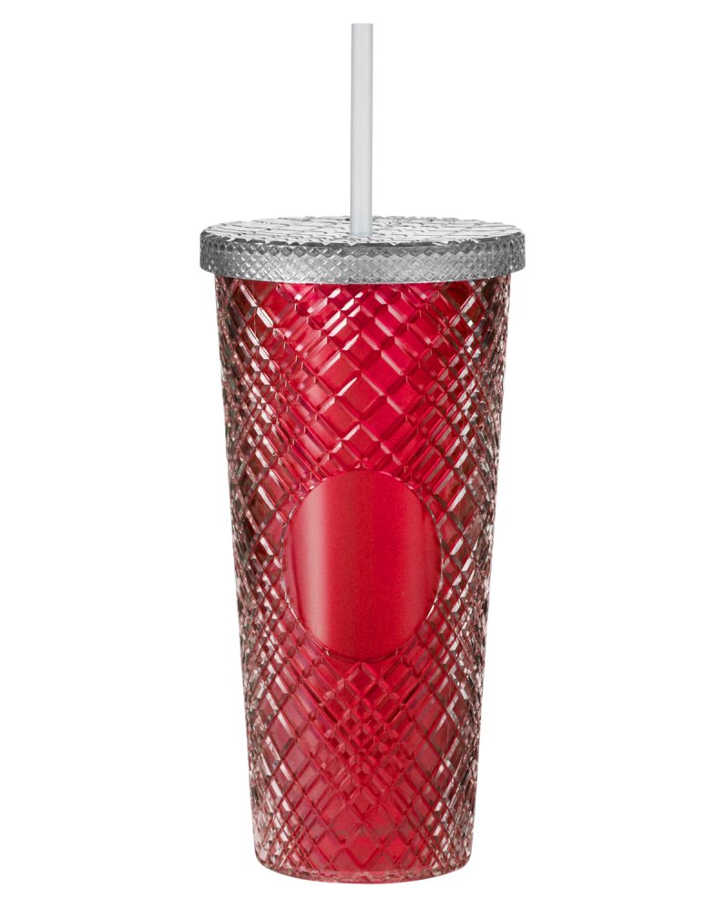 Custom 22 oz Sparkle Straw Tumbler - 7