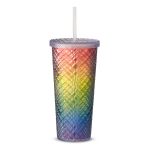 Custom 22 oz Sparkle Straw Tumbler - 8