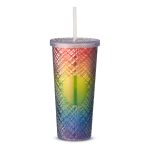Custom 22 oz Sparkle Straw Tumbler - 9