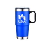 Custom 24 Oz. Double Wall Mug w/Clear Closure Lid and Handle - 6