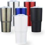 Custom 24 Oz. Vacuum Insulated Stainless Steel Tumbler w/Copper Lining & Slider Lid - 4