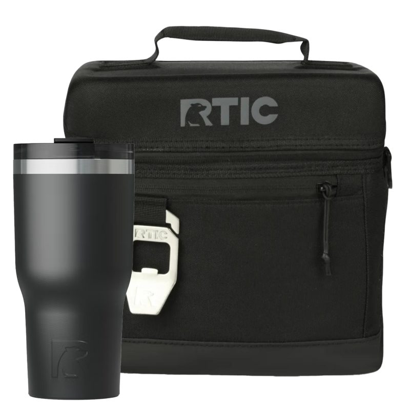 Custom 30 oz RTIC® Essential Tumbler & 8-Can Soft Pack Cooler Gift Set - 6