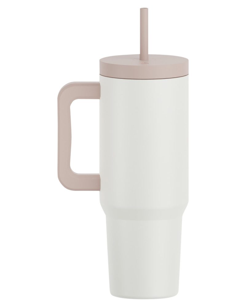 Custom 40 oz Aspen Vacuum Insulated Stainless Steel Tumbler With Handle - 3