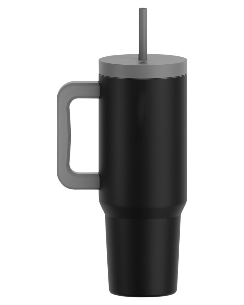 Custom 40 oz Aspen Vacuum Insulated Stainless Steel Tumbler With Handle - 6