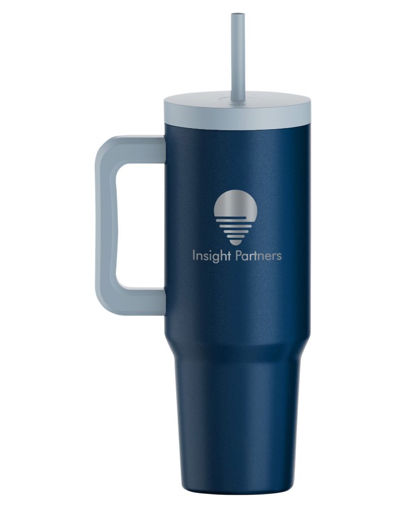 Custom 40 oz Aspen Vacuum Insulated Stainless Steel Tumbler With Handle