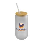 Custom Bamboo Frosted Glass Tumbler - 2