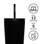 Custom CORKCICLE® Cold Cup - 24 Oz. - Matte Black - 3