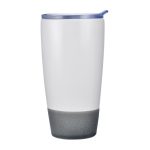 Custom Celosia Double Wall Ceramic Tumbler w/Lid - 12oz - 4