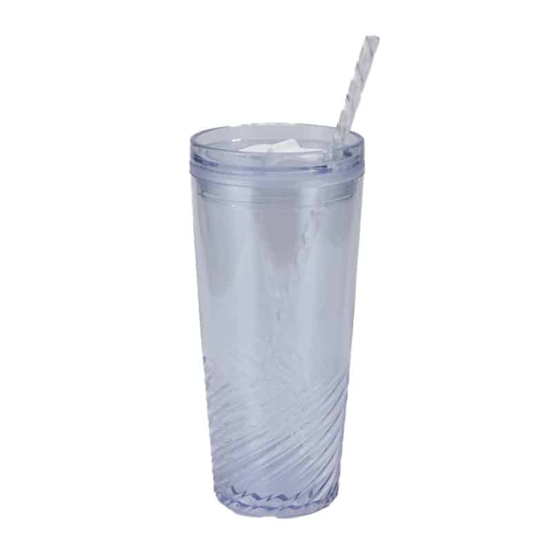 Custom Clio 20 oz Recycled Acrylic Straw Tumbler - 3