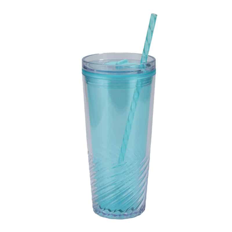 Custom Clio 20 oz Recycled Acrylic Straw Tumbler - 4
