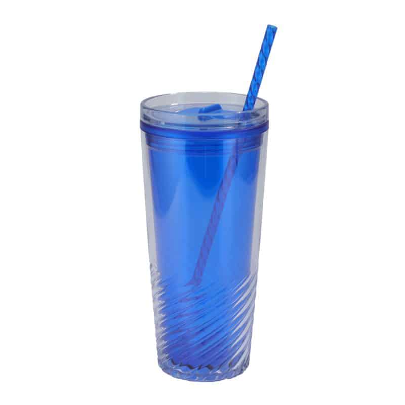 Custom Clio 20 oz Recycled Acrylic Straw Tumbler - 7
