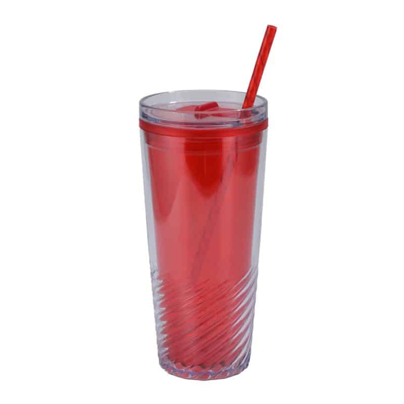 Custom Clio 20 oz Recycled Acrylic Straw Tumbler - 8