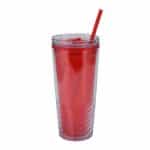 Custom Clio 20 oz Recycled Acrylic Straw Tumbler - 9