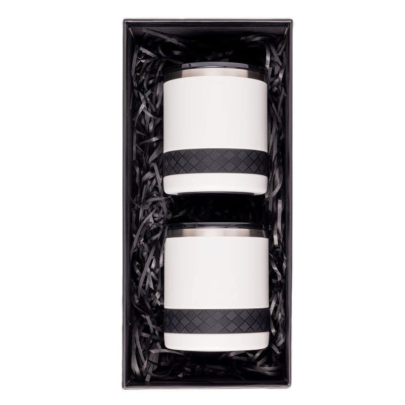 Custom Elemental® 10oz Lowball Tumbler Slim Box Gift Set - Vacuum Insulated - 2