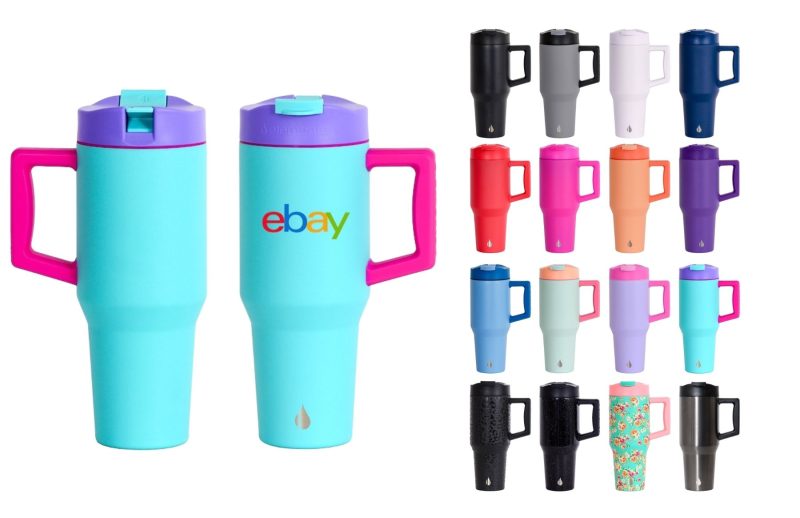 Custom Elemental® Commuter 32oz Stainless Steel Tumbler with Handle and Dual-Function Lid