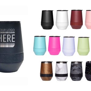 Custom Elemental® Recess Stemless 10oz Stainless Steel Tumbler with Shatter-free Lid