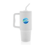 Custom Embrace Deluxe Recycled Stainless Steel Tumbler 900ml - White