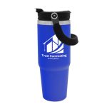 Custom Garyline® Bravo Stainless Steel Bottle with 2-in-1 Flip-Straw Lid - 30 oz. - 2