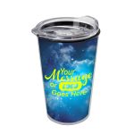 Custom Garyline® Transparent Tumbler with Slider Lid and Full-Color Paper Insert - 14 oz.