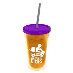 Custom Garyline® Transparent Tumbler with Straw Lid - 16 oz. - 6