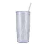 Custom Luster 16 oz Recycled Acrylic Straw Tumbler - 2