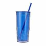 Custom Luster 16 oz Recycled Acrylic Straw Tumbler - 4