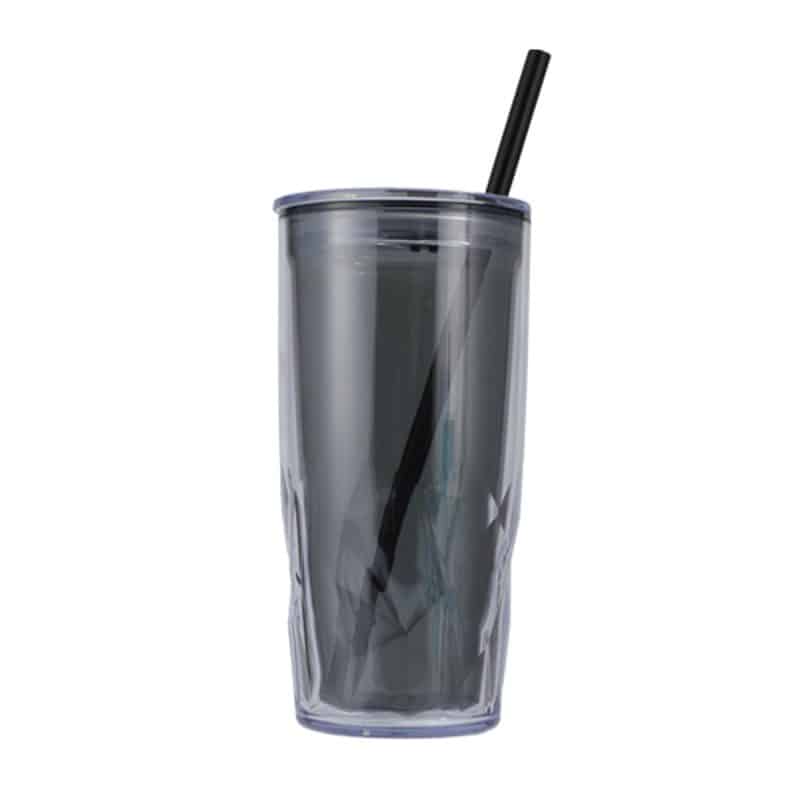 Custom Luster 16 oz Recycled Acrylic Straw Tumbler - 7