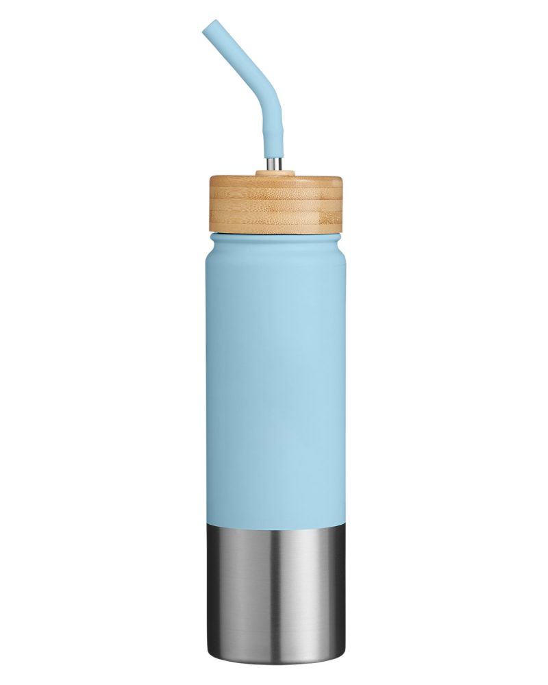 Custom Playa 24 oz Stainless Steel Tumbler With Bamboo Lid - 5