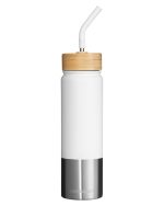 Custom Playa 24 oz Stainless Steel Tumbler With Bamboo Lid - 8